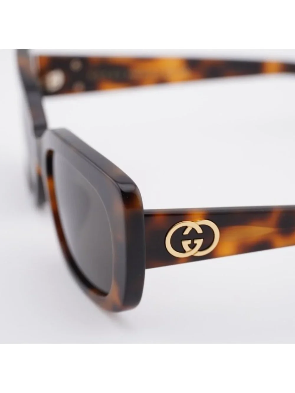 Gucci GG1979SK 002 Sunglasses Havana Rectangle Frame, Grey Lenses
